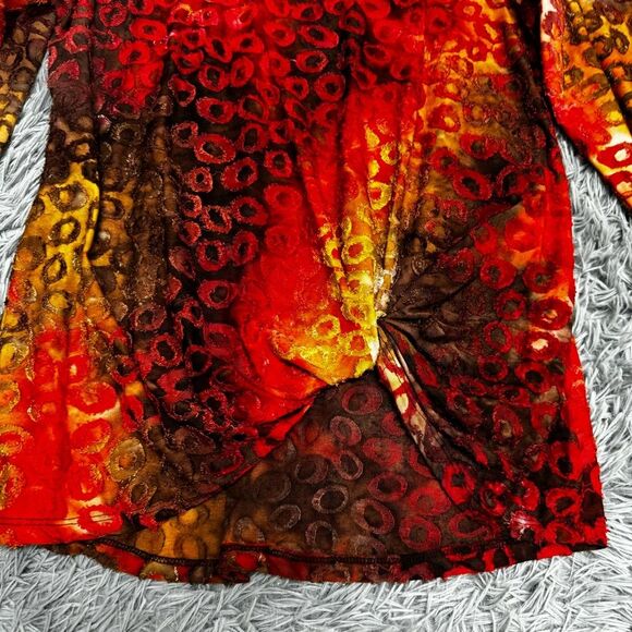 Ruby Rd Quarter Sleeve Twist Bottom Shirt Size Medium - Picture 2 of 8